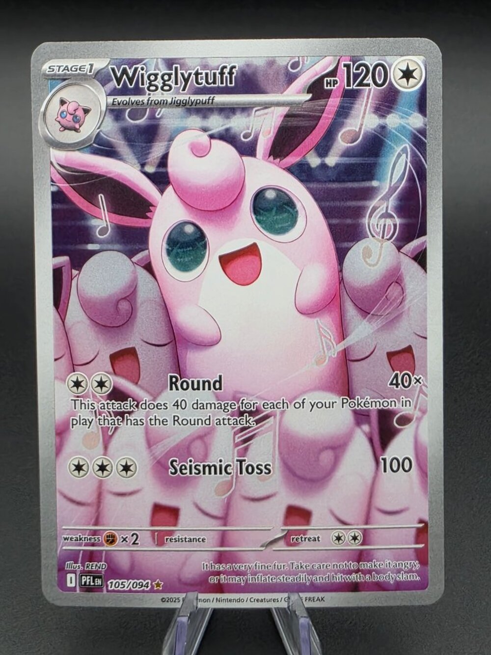 Wigglytuff 105/094 Illustration Rare Phantasmal Flames Pokemon Holo Near Mint